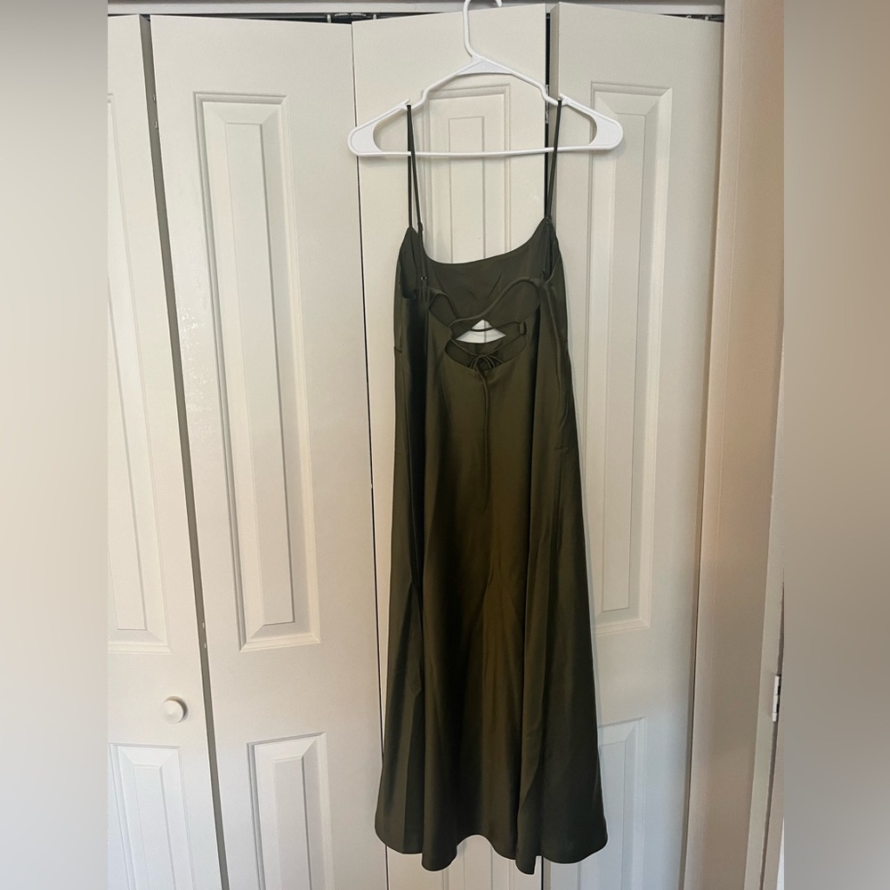 Banana Republic Olive Green Cut Out Dress - NWT - Picture 3 of 5